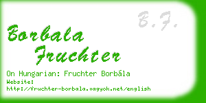 borbala fruchter business card